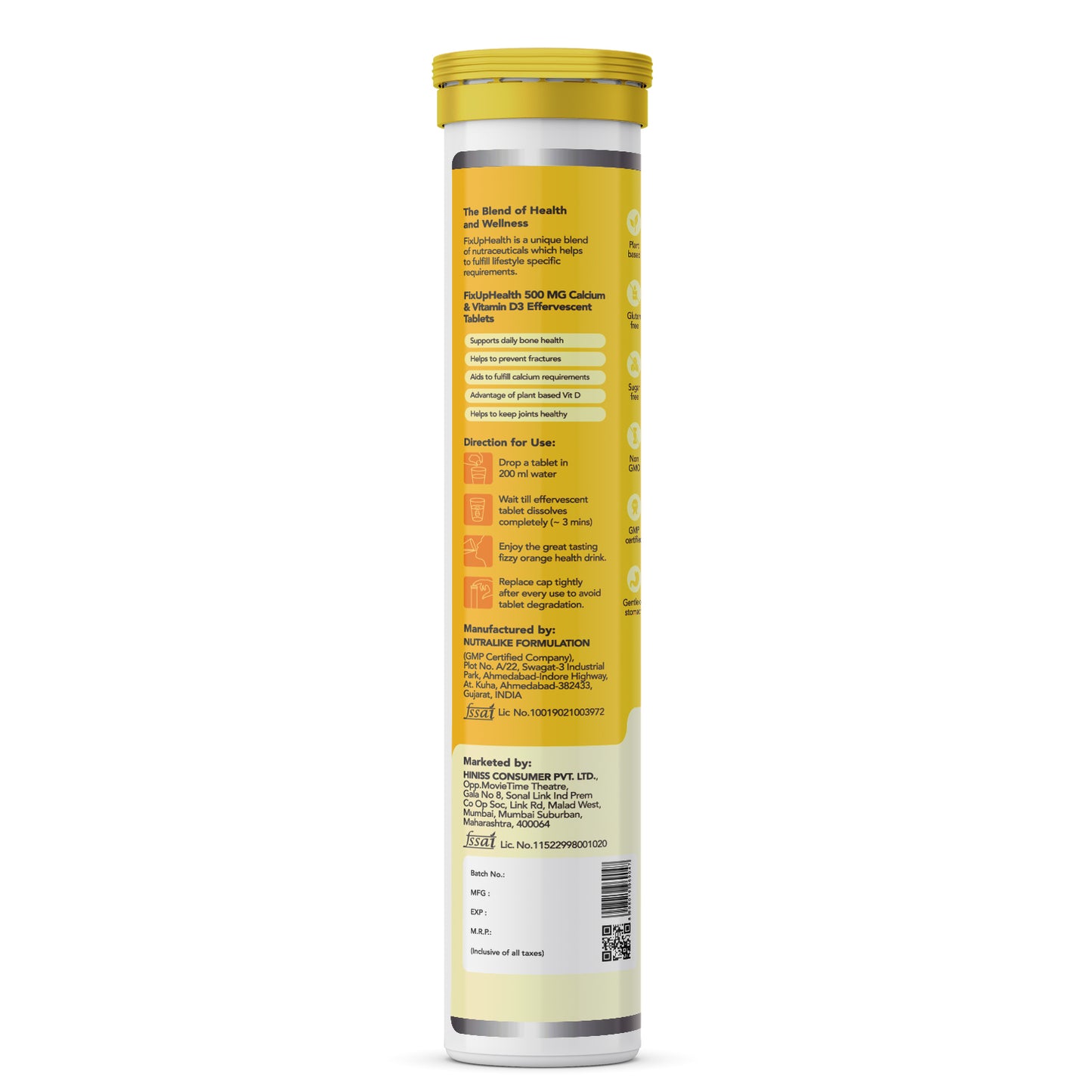 Calcium and Vitamin D3 Effervescent tablets