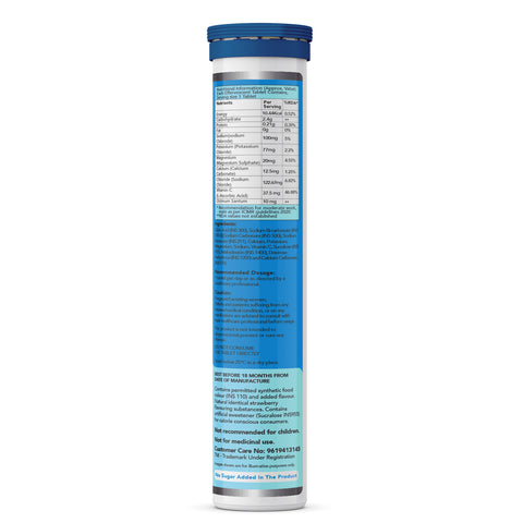 Fixuphealth Electrolytes Tablets Containing Sodium Magnesium, Calcium Chloride and Vitamin C Effervescent Tablets Lemon Flavour Pack of 1 20 tablets each pack Useful for Great source of minerals
