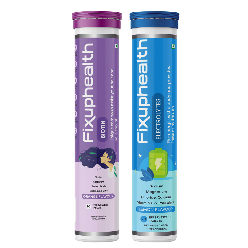 Fixuphealth Biotin Selenium Amino Zinc Effervescent Tablets Hair