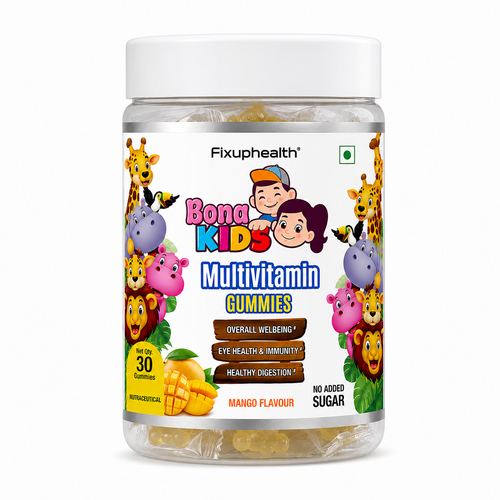 Bona Kids Multivitamin Gummies | Vitamins, Minerals & Prebiotic Fiber| 30 Gummies