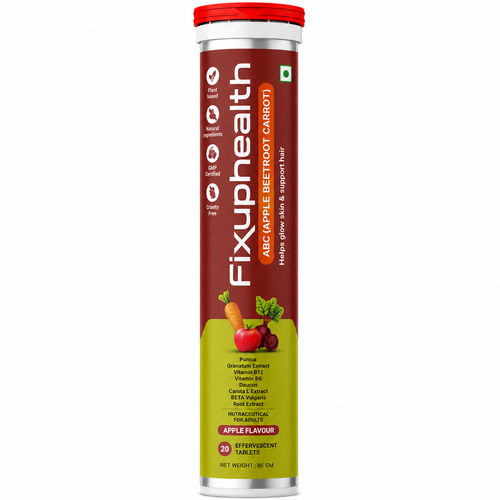 ABC (Apple Beetroot Carrot) | With Apple Cider Vinegar, Beetroot, Carrot, Pomegranate, Vitamin B6 & Vitamin B12 | 20 Tablets