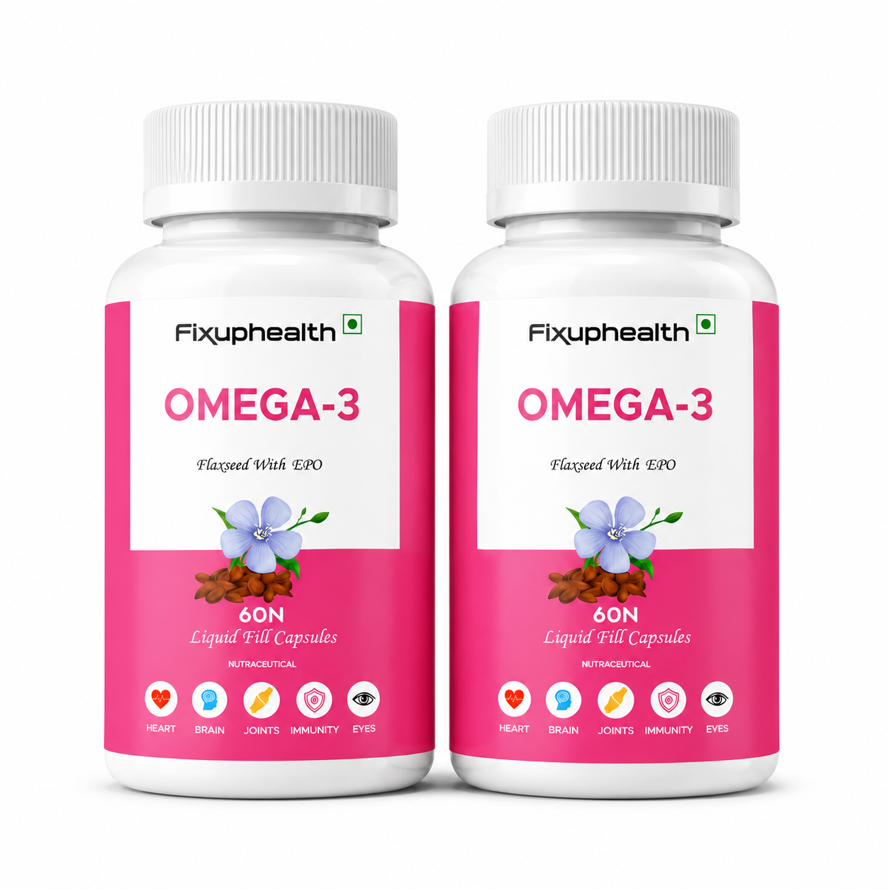 Omega-3 Flaxseed With EPO 60 Liquid Fill Capsules