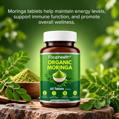 Organic Moringa Tablets 1000mg |Traditional Ayurvedic Herbal Supplement | 60 Tablets