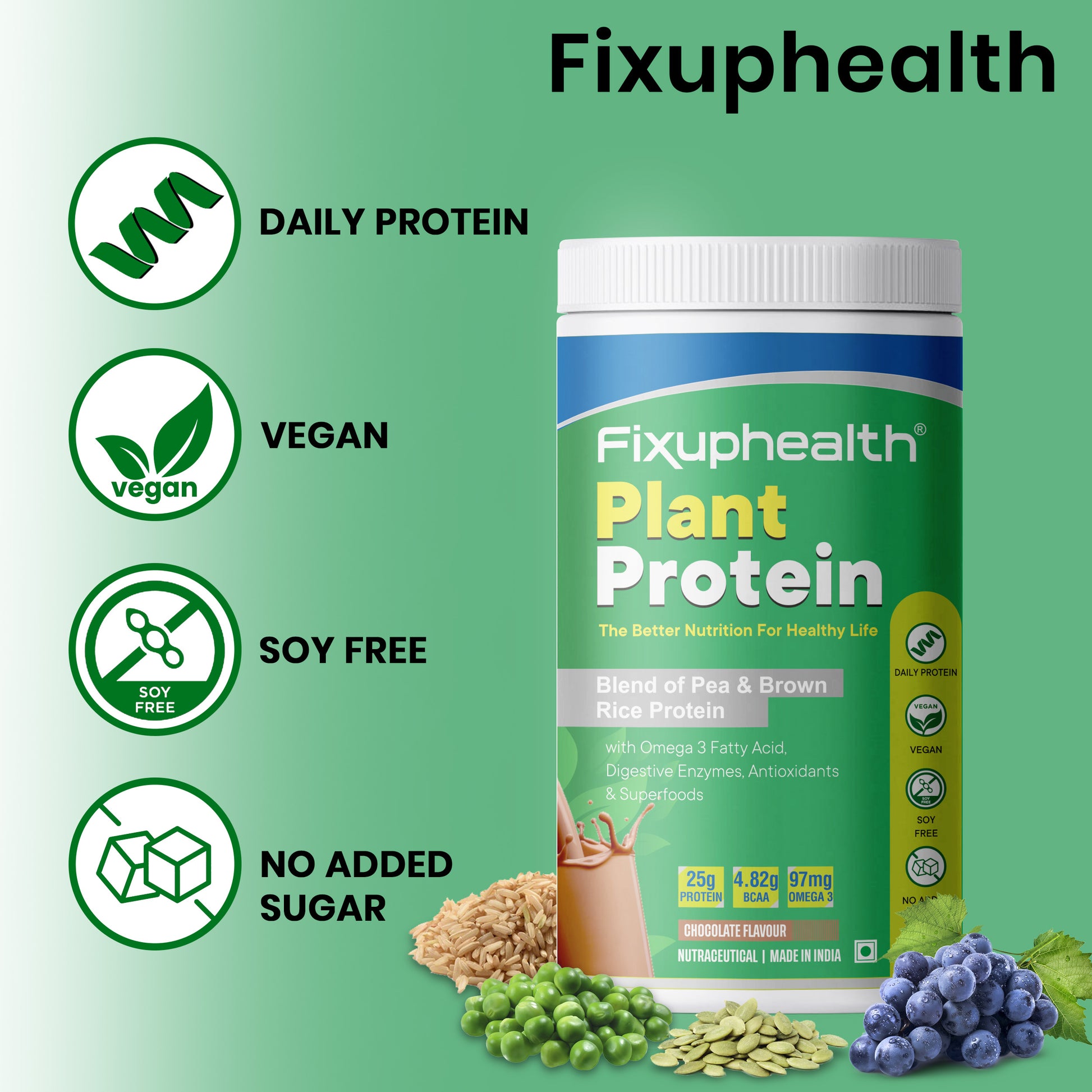 Plant Protein Blend of Pea & Brown Rice protein