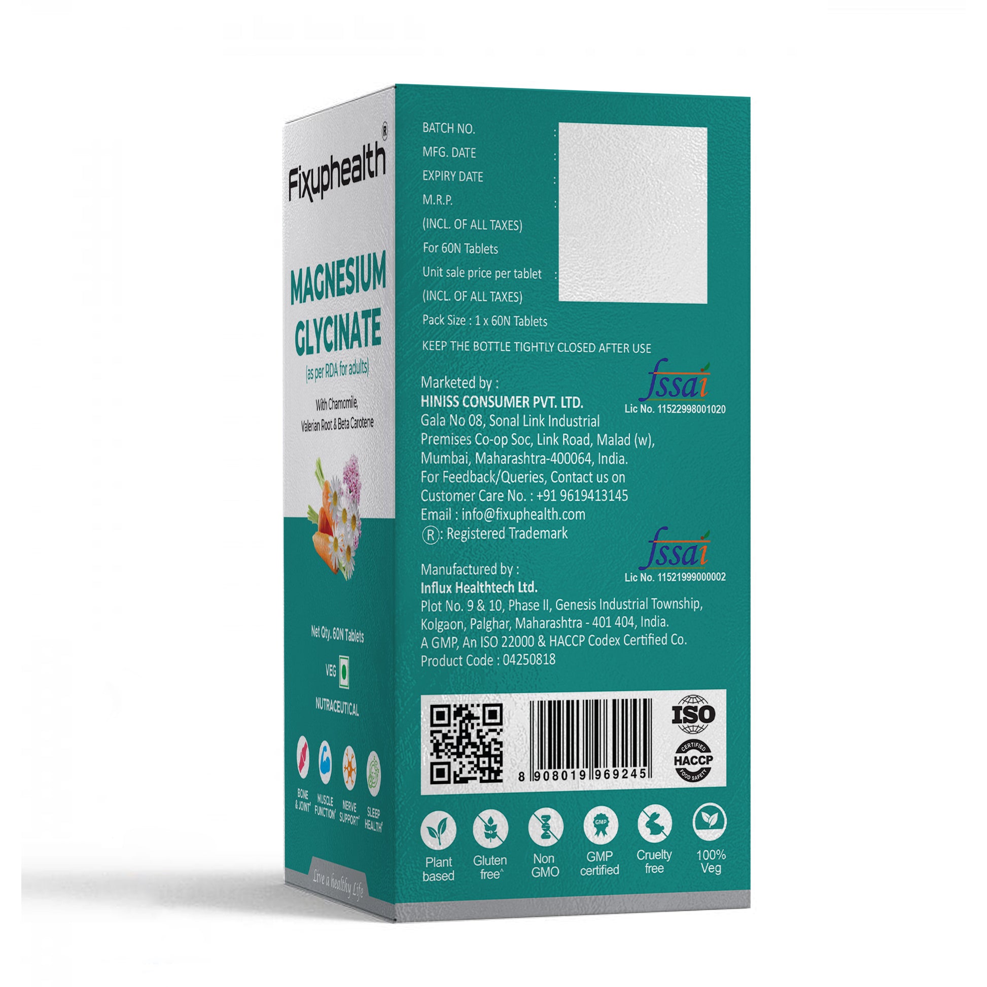 Fixyphealth Magnesium Glycinate supplement 