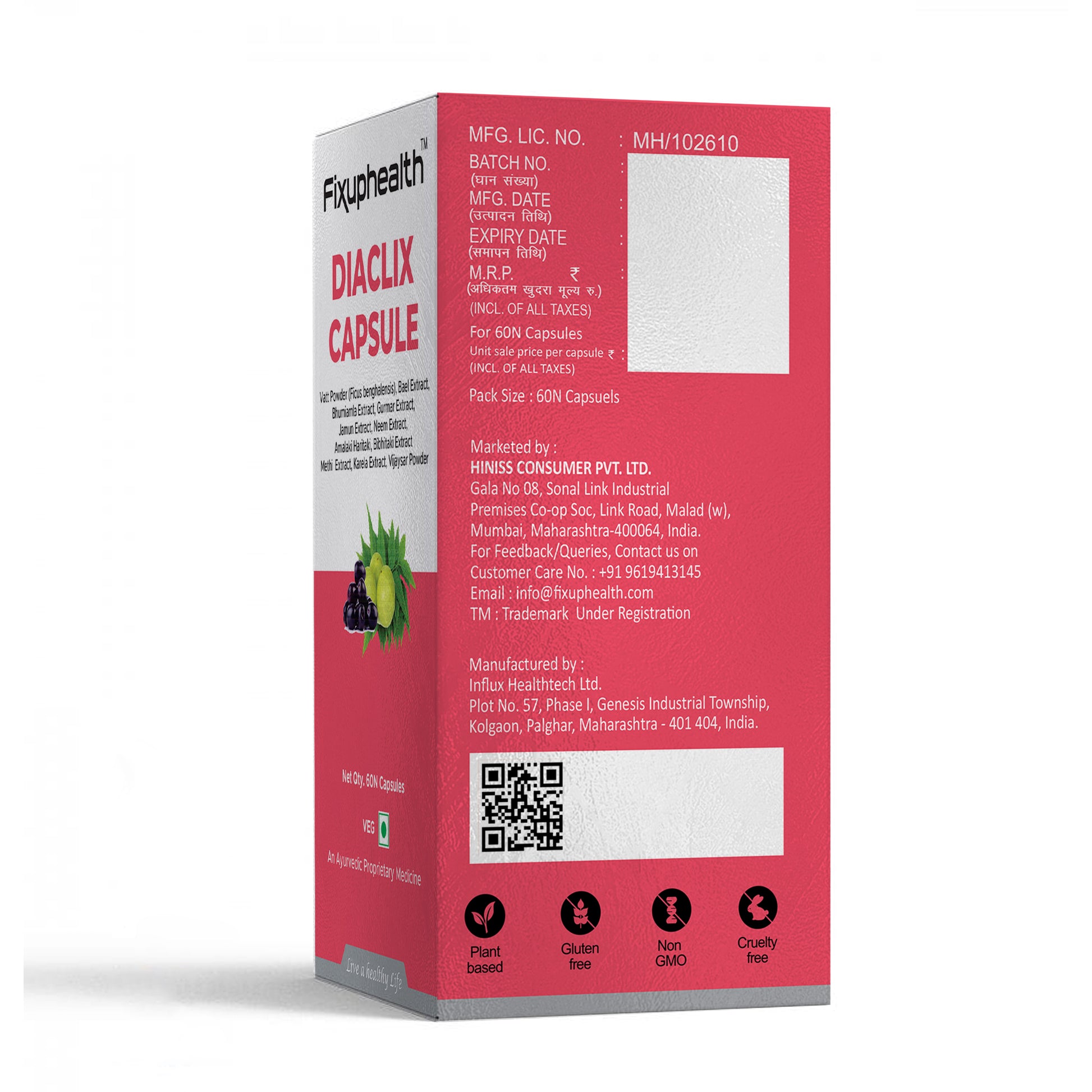 Diaclix Capsule with Fixuphealth branding 
