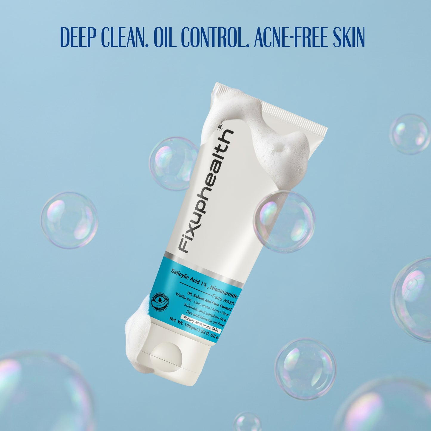 Fixuphealth Face Wash with Salicylic Acid & Niacinamide