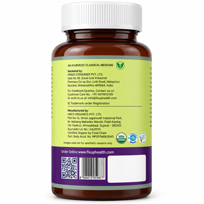 Organic Triphala Tablets 600mg | Amalaki, Haritaki & Vibhitaki | Traditional Ayurvedic Herbal Formulation | 60 Tablets