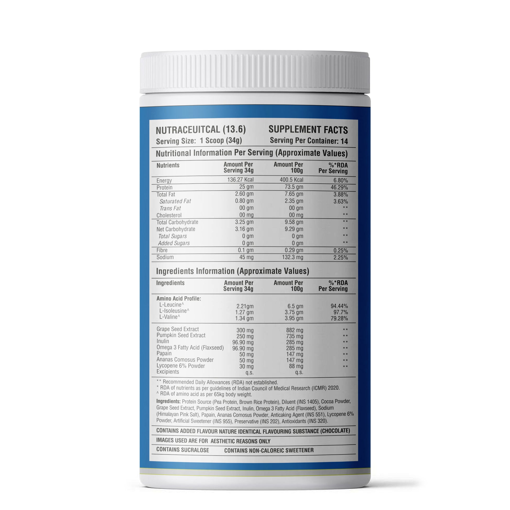 Plant Protein Blend of Pea & Brown Rice protein