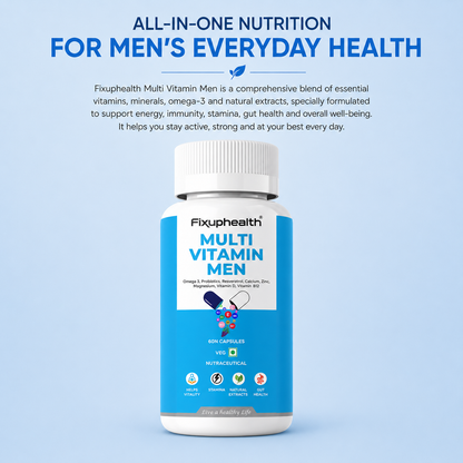 Multivitamin for Men | Omega 3, Probiotics, Vitamins, Minerals & Natural Extracts | 60 Capsules