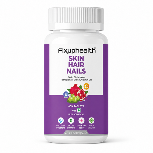Skin Hair Nails Tablets | Biotin, Glutathione, Collagen, Vitamins & Plant Extracts | 60 Tablets
