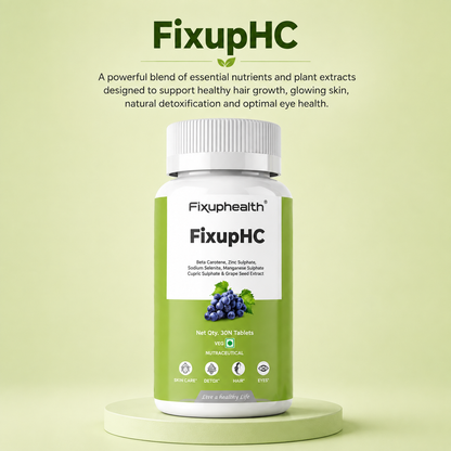FixupHC Antioxidant Tablets with Grape Seed Extract, Beta Carotene, Zinc & Selenium | 30 Tablets