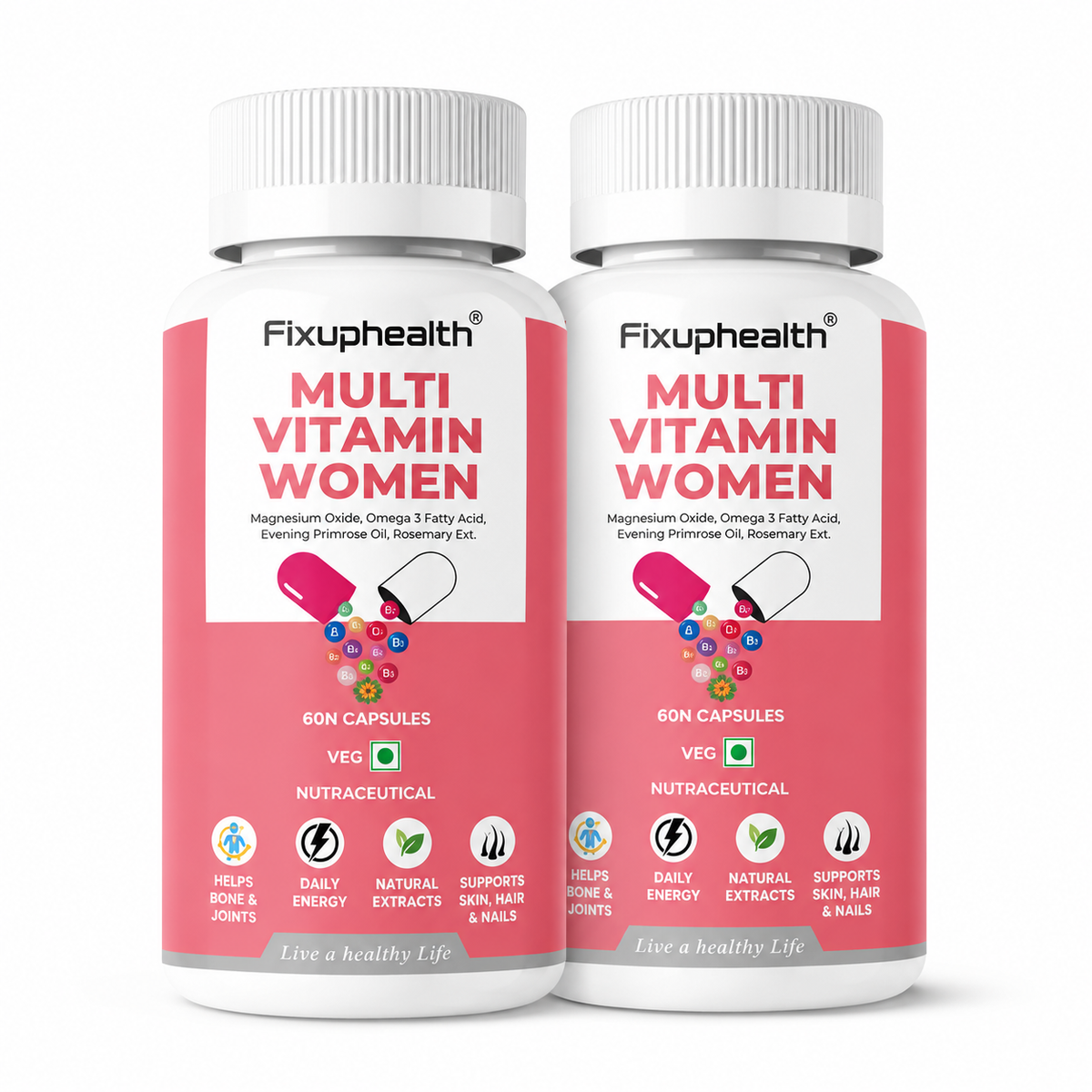 Multivitamin for Women | Omega 3, Evening Primrose Oil, Vitamins, Minerals & Natural Extracts| 60 Capsules