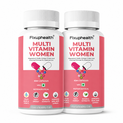 Multivitamin for Women | Omega 3, Evening Primrose Oil, Vitamins, Minerals & Natural Extracts| 60 Capsules