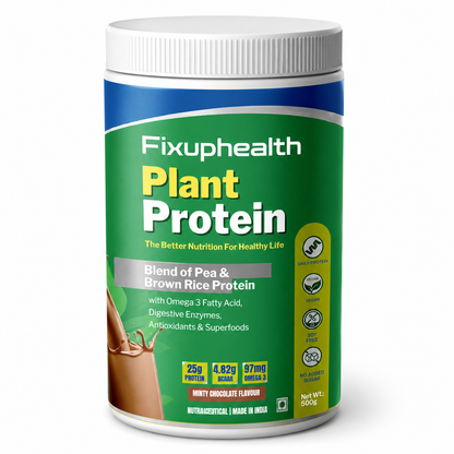 Plant Protein Powder | Pea & Brown Rice Protein | Minty Chocolate Flavour| 500g