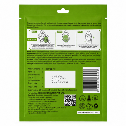 Clear Defense with AHA-BHA, Berry and Vitamin C Serum sheet mask