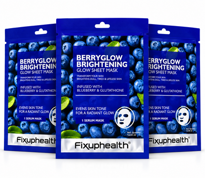 BerryGlow Brightening Serum sheet mask (Pack of 3)