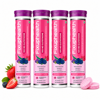 Glutathione Effervescent Tablets |Glutathione, Vitamin C, Hyaluronic Acid & Grape Seed Extract | 15 Tablets