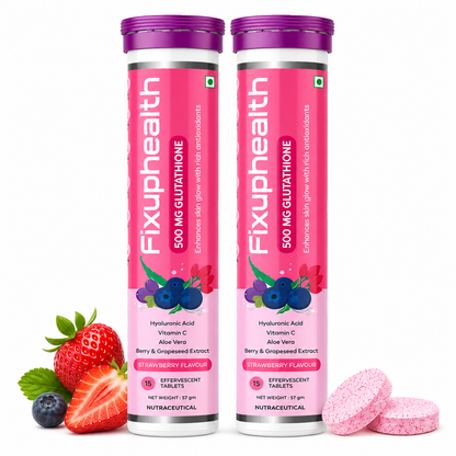 Glutathione Effervescent Tablets |Glutathione, Vitamin C, Hyaluronic Acid & Grape Seed Extract | 15 Tablets