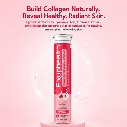 Collagen Builder with Hyaluronic Acid | Hyaluronic Acid, Vitamin C, Niacinamide, Biotin, Resveratrol & Blueberry Extract | 15 Effervescent Tablets