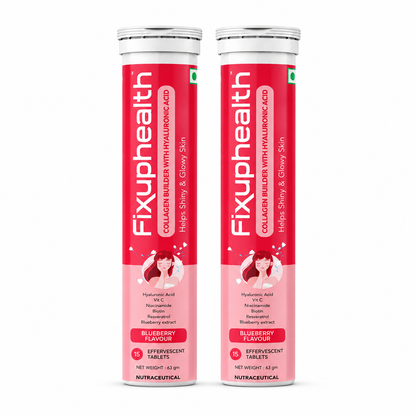Collagen Builder with Hyaluronic Acid | Hyaluronic Acid, Vitamin C, Niacinamide, Biotin, Resveratrol & Blueberry Extract | 15 Effervescent Tablets