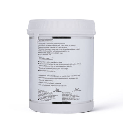 Plant Based Collagen Builder Powder | Hyaluronic Acid, Vitamin C, Ashwagandha, Bamboo Shoot & Fruit Extract Blend | 200 g