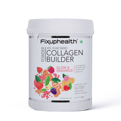 Plant Based Collagen Builder Powder | Hyaluronic Acid, Vitamin C, Ashwagandha, Bamboo Shoot & Fruit Extract Blend | 200 g