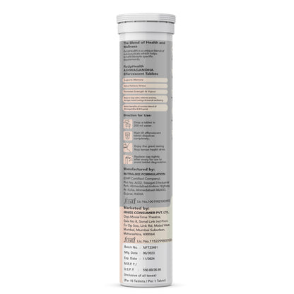 Ashwagandha (KSM-66®)| Ashwagandha Extract, Bhringaraj Extract & Zinc | 15 Tablets