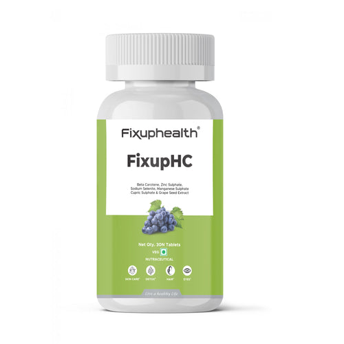 FixupHC Antioxidant Tablets with Grape Seed Extract, Beta Carotene, Zinc & Selenium | 30 Tablets