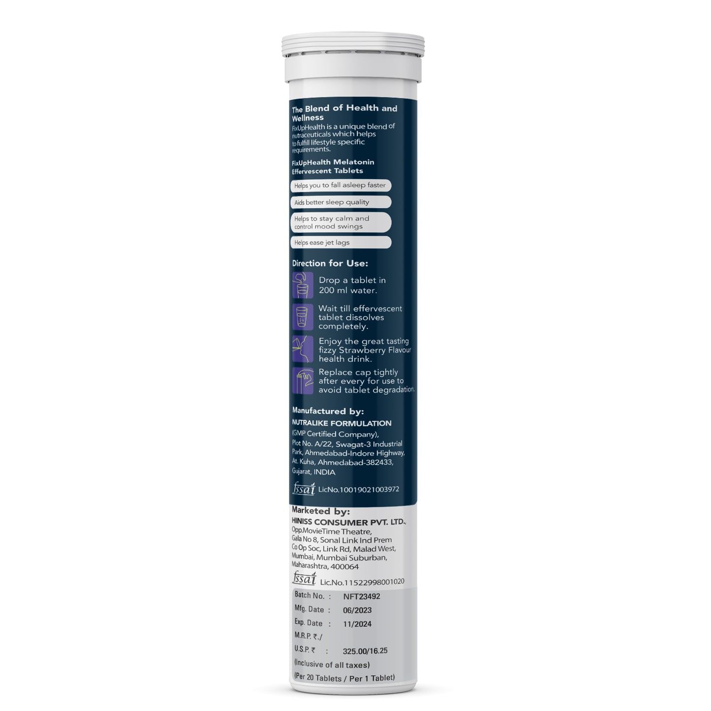 Melatonin Tablets (Strawberry flavour)
