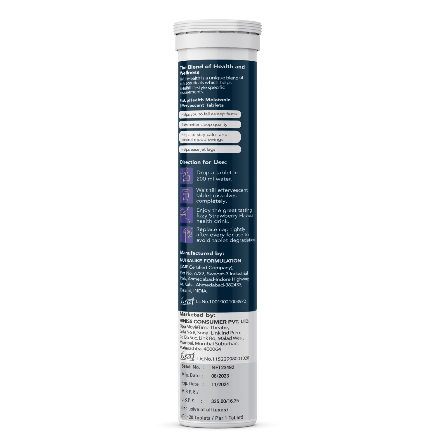 Melatonin Tablets (Strawberry flavour)