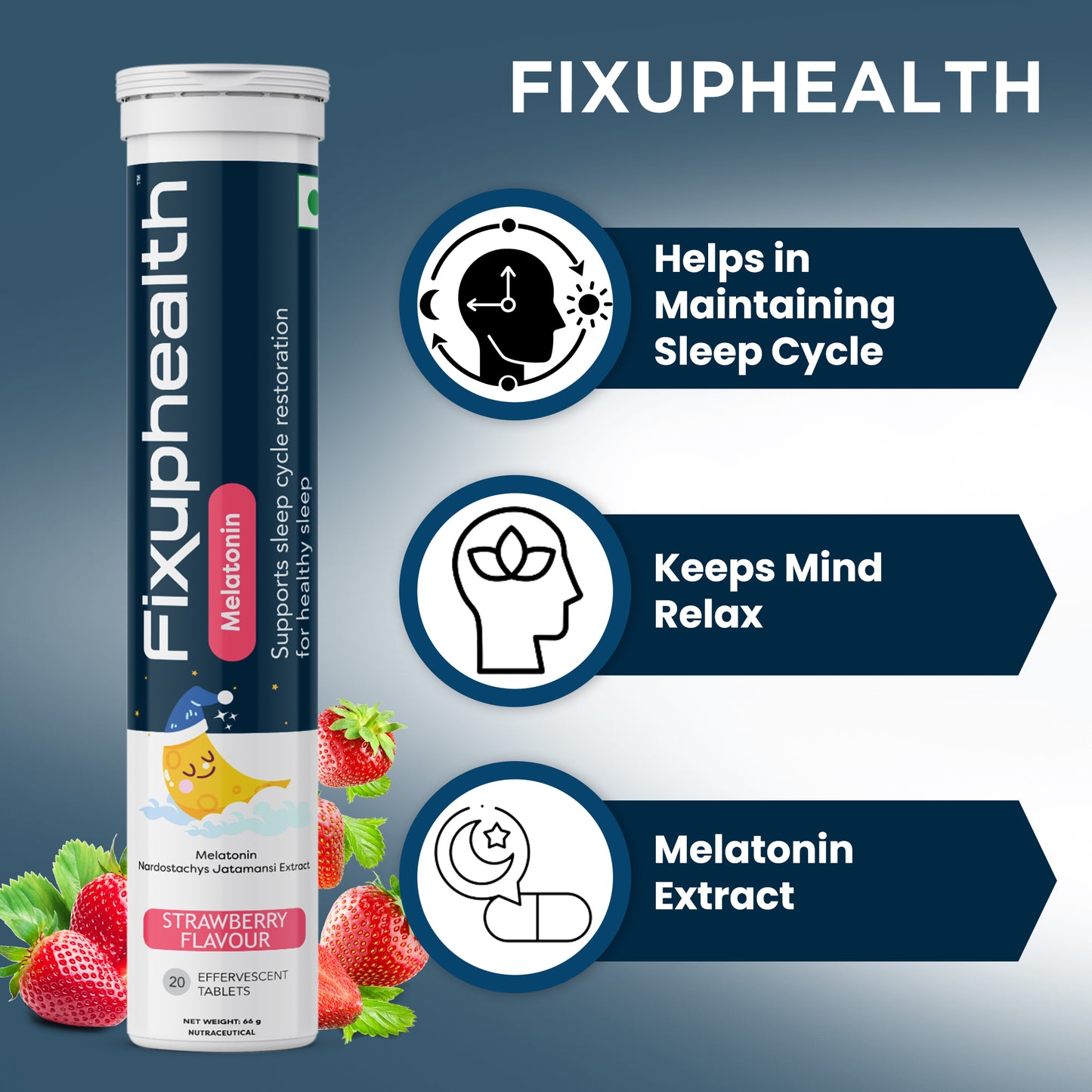 Melatonin Tablets (Strawberry flavour)