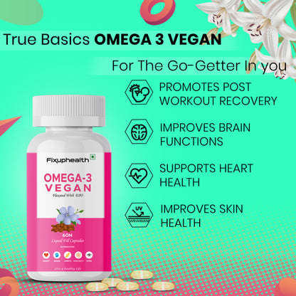 Omega-3 Vegan Flaxseed Oil Capsules