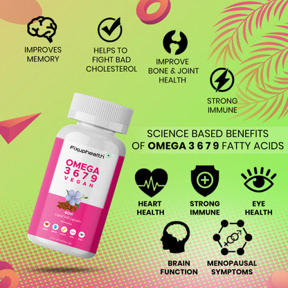 Fixuphealth Omega 3-6-7-9 Vegan Capsules