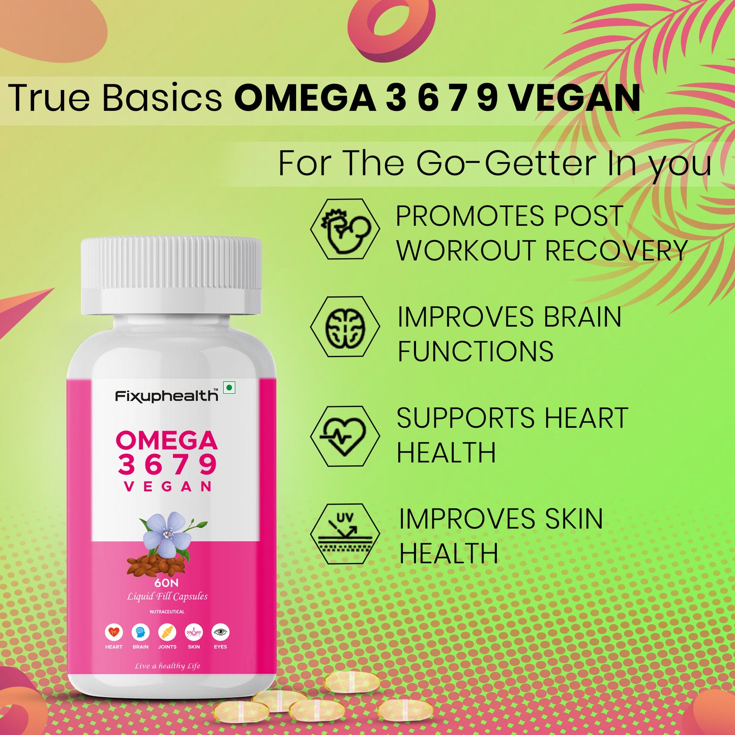 Omega 3 6 7 9  Plant-based  Capsules