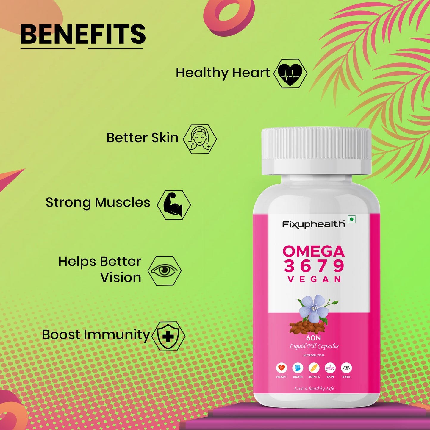 Omega 3 6 7 9  Plant-based  Capsules