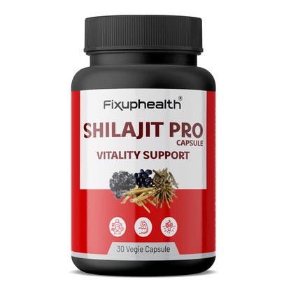 Shilajit Pro Capsules | Ayurvedic Herbal Formula with Shilajit, Ashwagandha & Gokshur | Vitality Support | 30 Capsules