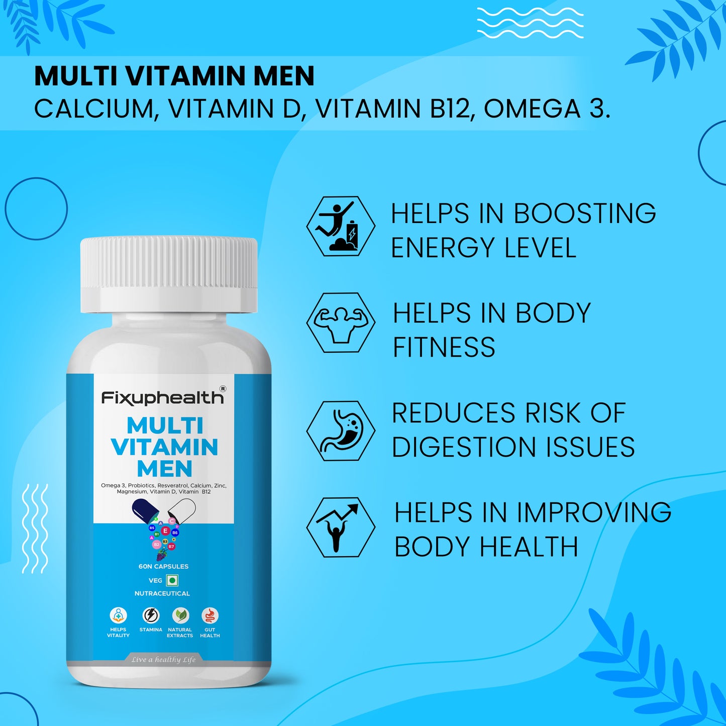 Fixuphealth Multi Vitamin Men supplement