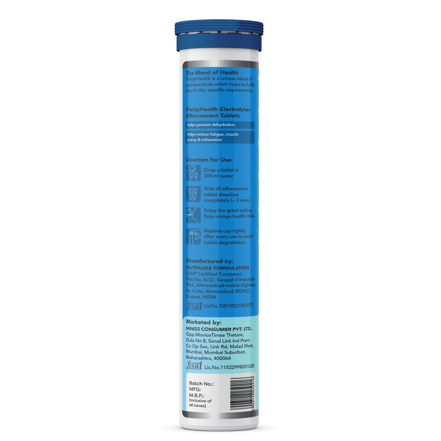 Electrolytes Vitamin C Effervescent Tablets