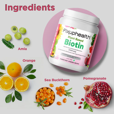 fixuphealth Plant Based Biotin Powder 10000 mcg