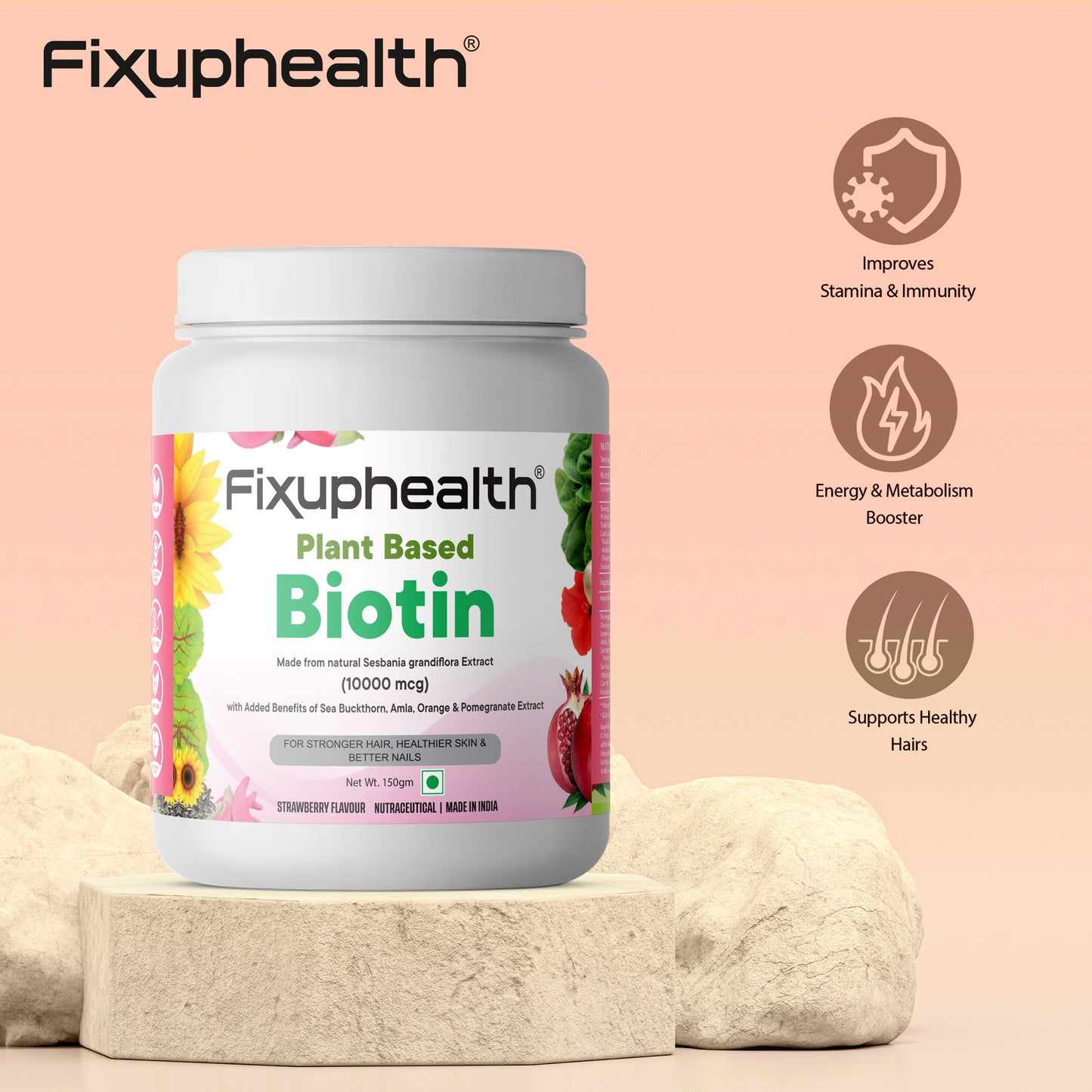 Plant Based Biotin Powder 10000 mcg