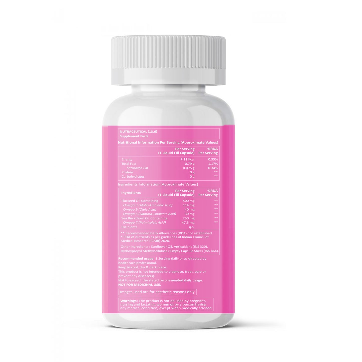 Omega 3 Vegan Nutraceutical Capsules